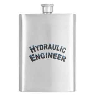 Flasque Ingénieur hydraulique Gouttelettes d'eau 