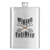 Flasque Ingénieur minier Traversé Des Pelles (devant)