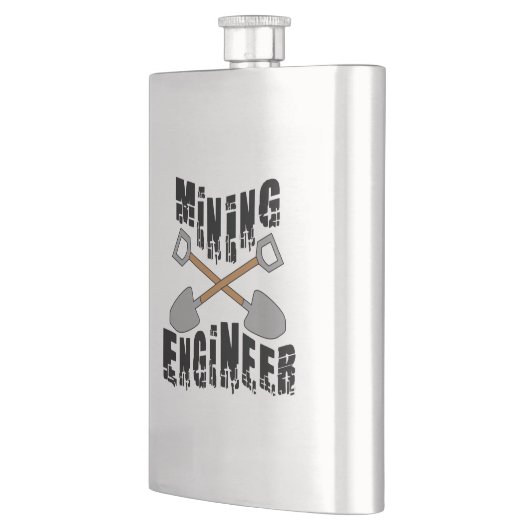 Flasque Ingénieur minier Traversé Des Pelles (Gauche)