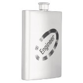 Flasque Ingénieur noir ovale (Droite)