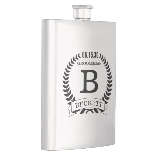 Flasque Initiales du Groomsman (Droite)