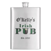 Flasque Irish Pub Bar Tavern Classique en acier inoxydable (devant)