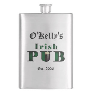 Flasque Irish Pub Bar Tavern Classique en acier inoxydable