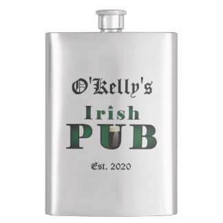 Flasque Irish Pub Bar Tavern Classique en acier inoxydable