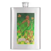 Flasque IRLANDE HARP, OR VERT SHAMROCK St Patrick's Day (devant)