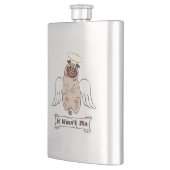 Flasque It Wasn't Me angel pug funny quote    (Gauche)