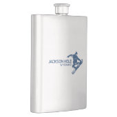 Flasque Jackson Hole Wyoming Snowboardeur (Droite)