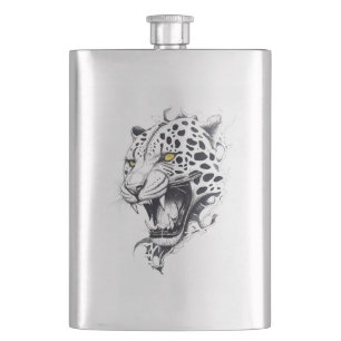 Flasque Jaguar Wild Animal Nature Illustration Art tatouag