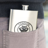 Flasque Je choisis Violence Funny Raccoon (En situation)