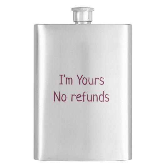 Flasque Je suis à vous aucun remboursement valentine jour  (devant)