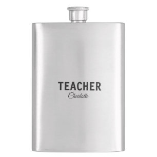 Flasque Je suis enseignant école Collegeajouter votre nom