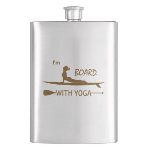 Flasque Je suis le conseil d'administration avec le yoga