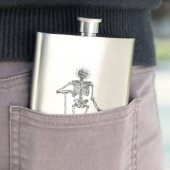 Flasque Je suis Skeleton ! (En situation)