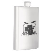 Flasque Jeu de tambour Monogramme Argent (Droite)