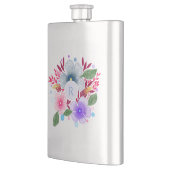 Flasque Jolie aquarelle Bouquet floral Monogramme (Gauche)