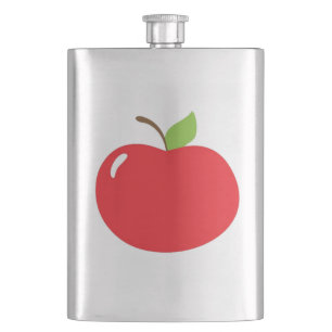 Flasque Jolie pomme de votre oeil amusant dessin animé