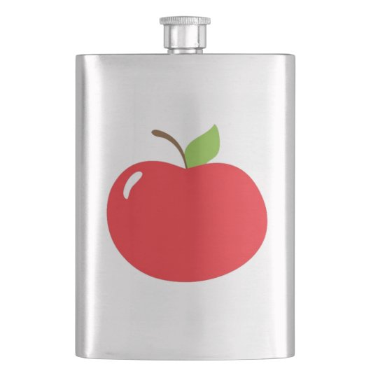 Flasque Jolie pomme de votre oeil amusant dessin animé (devant)