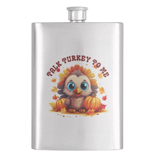 Flasque Jolie Turquie et feuillage d'automne (devant)