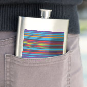 Flasque Jolies rayures bleu violet (En situation)