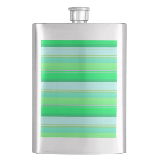 Flasque Jolies rayures vert aqua (devant)