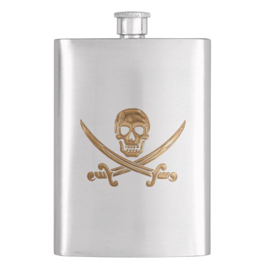 Flasque Jolly roger d'or (devant)