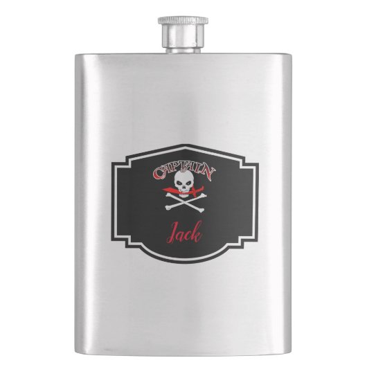 Flasque Jolly roger personnalisé (Cutlass) (devant)