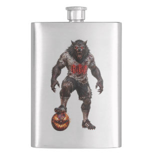 Flasque Joueur de football Loup-Garou Halloween Horreur Ar