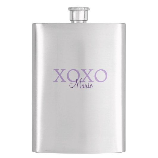 Flasque Jour de la Saint Valentin Xoxo ajouter nom pastel (devant)