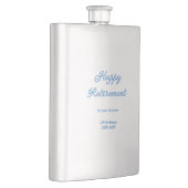 Flasque Joyeuse retraite bleue années de service nom paste (Droite)