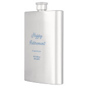 Flasque Joyeuse retraite bleue années de service nom paste (Gauche)