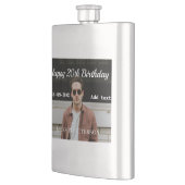 Flasque Joyeux 20e anniversaire simple photo ajouter nom d (Gauche)