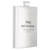 Flasque Joyeux 50e anniversaire ajouter nom du couple date (Droite)