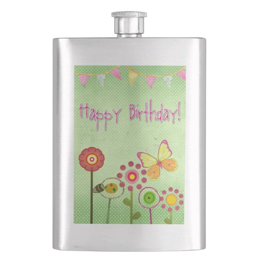 Flasque Joyeux anniversaire (devant)