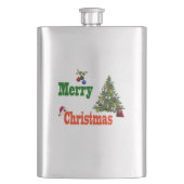 Flasque Joyeux Bowles de pelouse Noël, Hip Flask (devant)