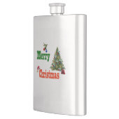 Flasque Joyeux Bowles de pelouse Noël, Hip Flask (Gauche)