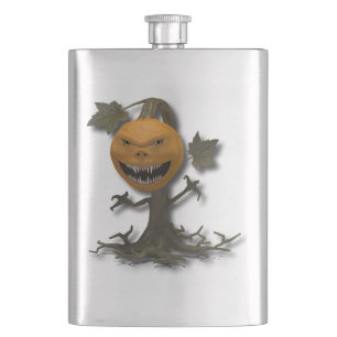 Flasque Joyeux Halloween Citrouille Arbre