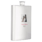 Flasque Joyeux Noël couple photo ajouter nom heureux vacan (Droite)