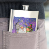 Flasque Joyeux Noël en couple Gnomes Flask (En situation)