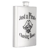 Flasque Juste un pirate chassant le butin - visage noir (Droite)