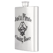 Flasque Juste un pirate chassant le butin - visage noir (Gauche)