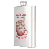 Flasque Juste une fille qui aime les chats et le café (2) (Gauche)