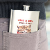 Flasque Juste une fille qui aime les chats et le café (2) (En situation)