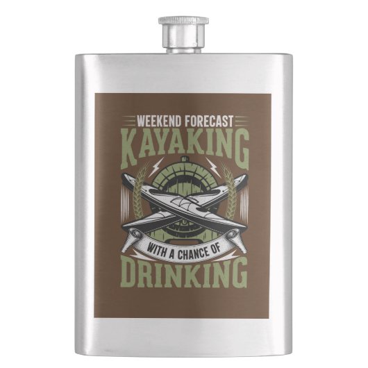 Flasque Kayaking avec une chance de boire (devant)