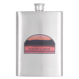 Flasque Kerr Lake Virginie Caroline du Nord Sunrise rouge
