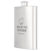 Flasque King of the cuisine chef cuisine ajouter nom couro (Gauche)