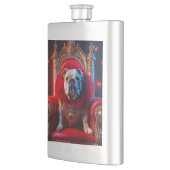 Flasque King Winnie Le Bulldog Sur Son Trône (Gauche)