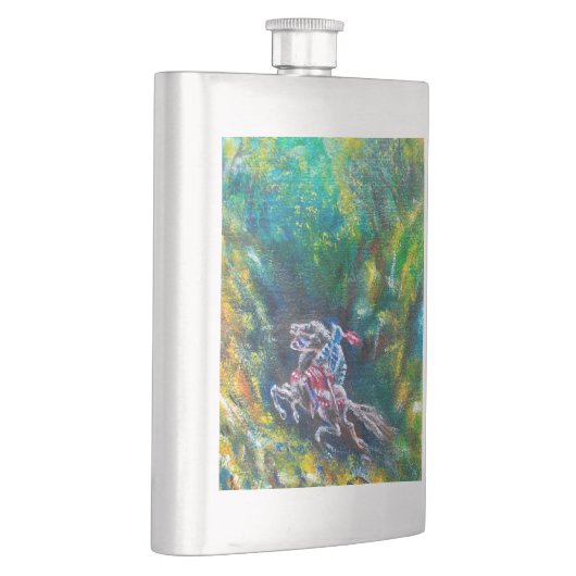 FLASQUE KNIGHT LANCELOT, CHEVAL EN FORÊT VERTE (Droite)