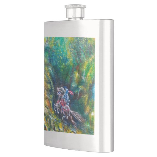 FLASQUE KNIGHT LANCELOT, CHEVAL EN FORÊT VERTE (Gauche)