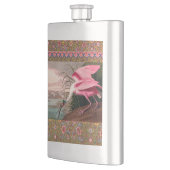 Flasque La faune des oiseaux d'Audubon de Spoonbill Roseat (Gauche)