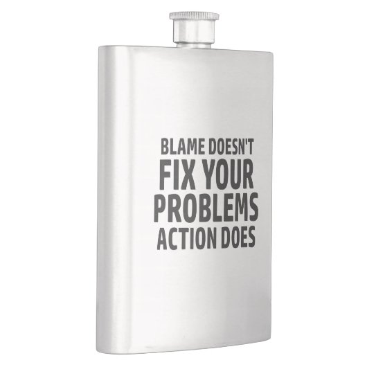 Flasque La faute ne résout pas vos problèmes L'action fait (Droite)